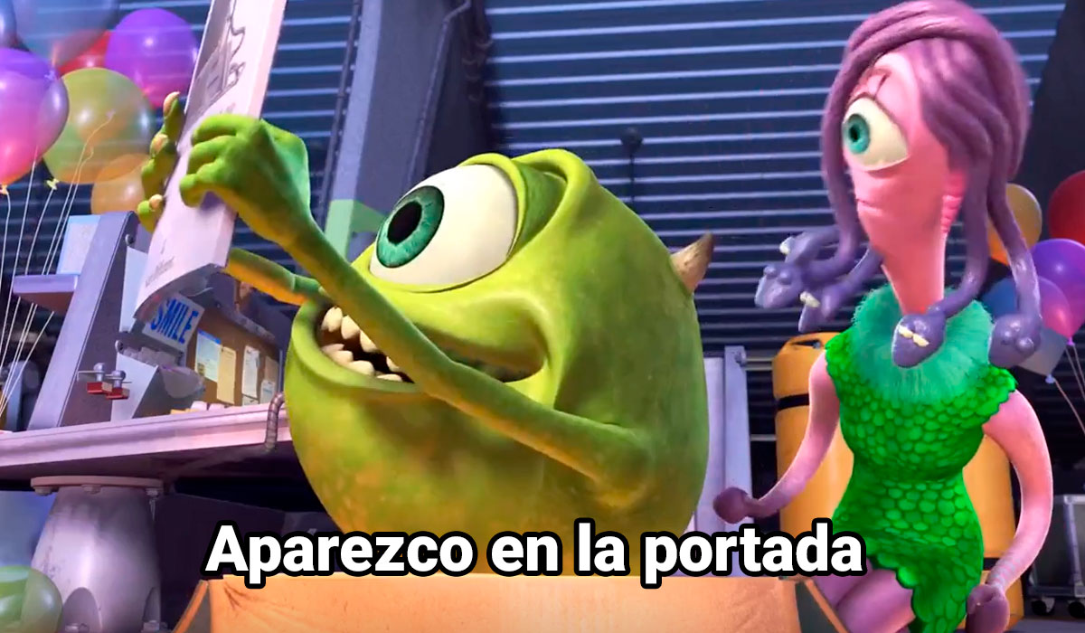 Aparezco en la portada - Monster Inc - Plantilla de Meme